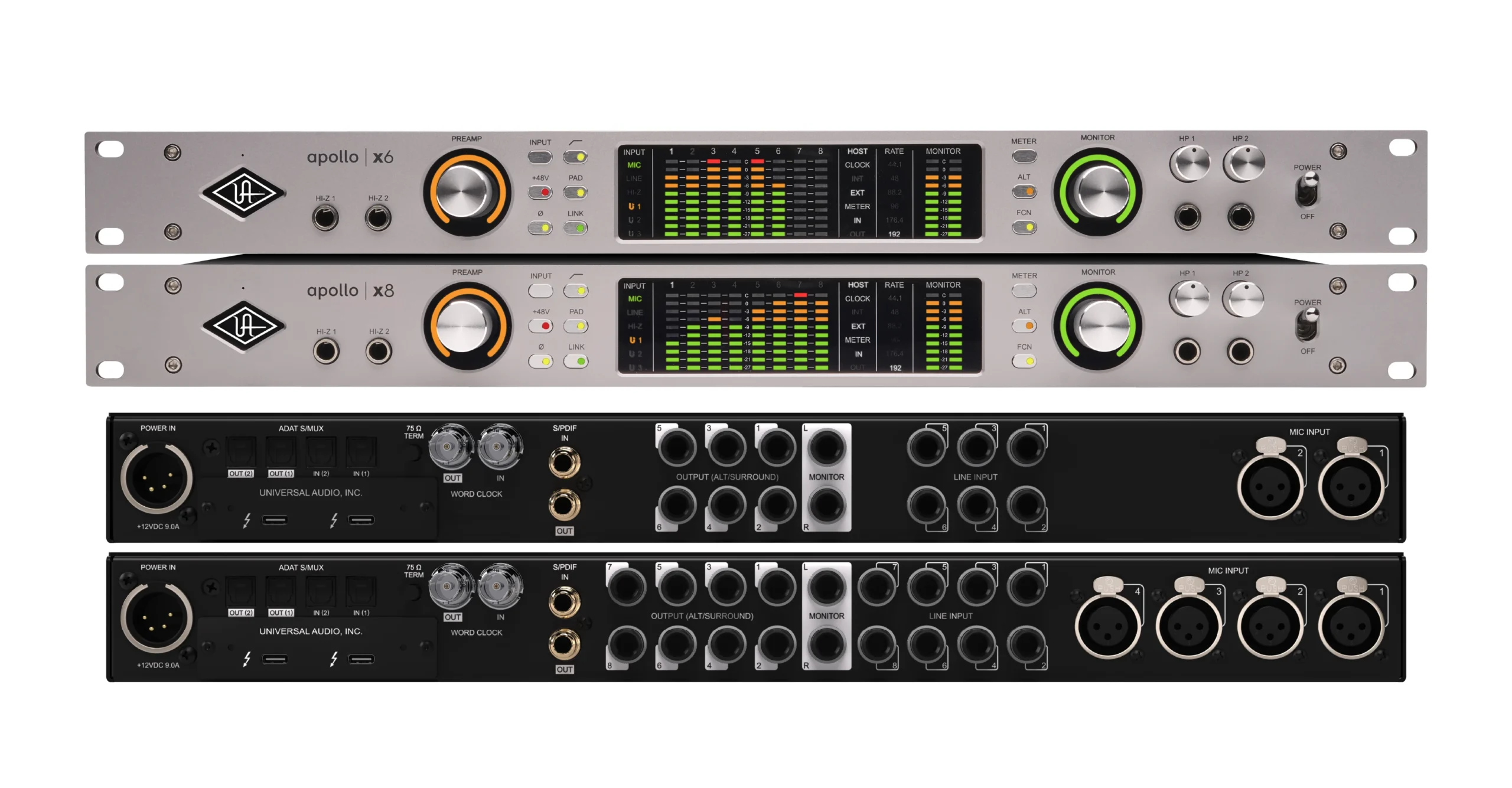 Universal Audio Apollo x6 and x8 Gen 2 Interfaces